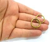10 Pcs Antique Bronze Circle Connector Pendant (22mm) G7745