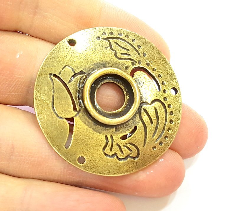 Antique Bronze Pendant Antique Bronze Medallion Pendant (43mm) G7190