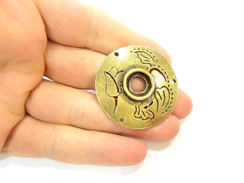 Antique Bronze Pendant Antique Bronze Medallion Pendant (43mm) G7190