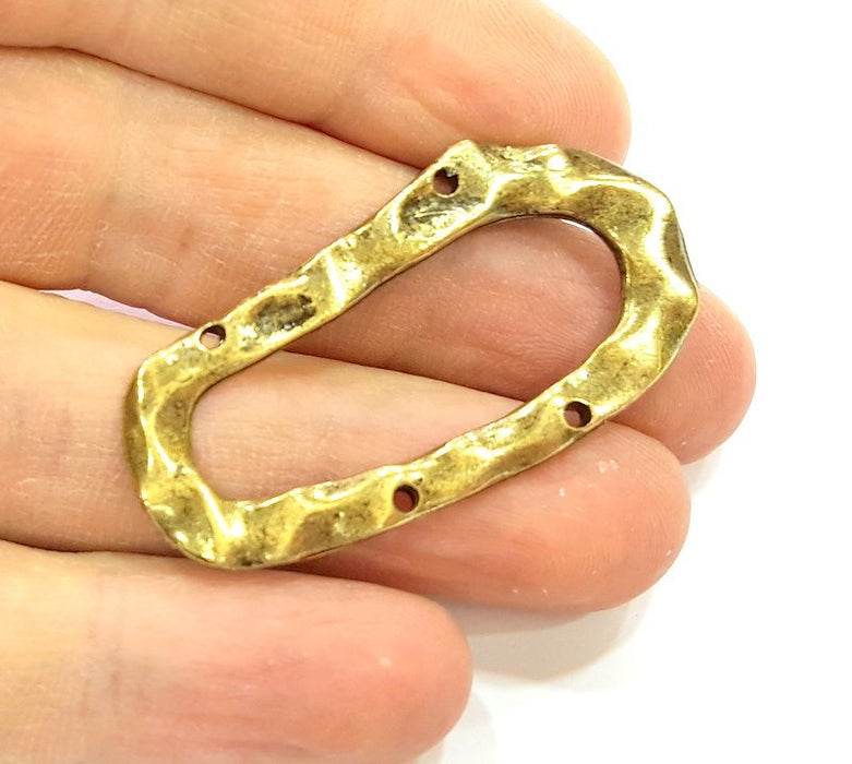 2 Antique Bronze Pendant Connector (48x24mm) G7191