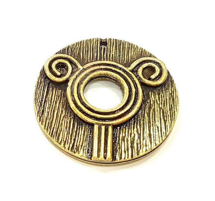 2 Antique Bronze Charms Antique Bronze Plated Charms  (40mm) G7193
