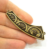 Antique Bronze Pendant Connector (68x22mm) G7197