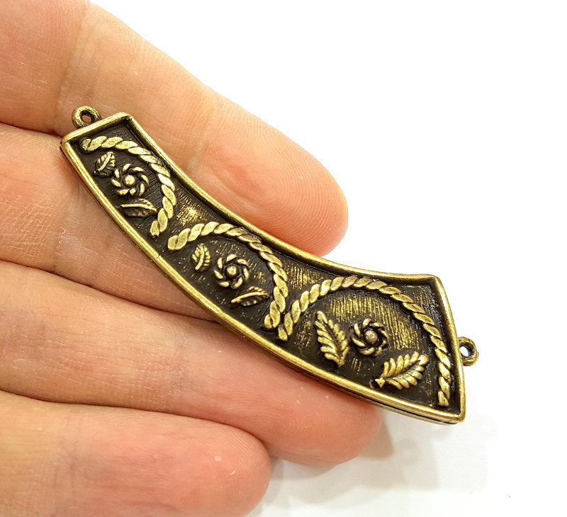 Antique Bronze Pendant Connector (68x22mm) G7197