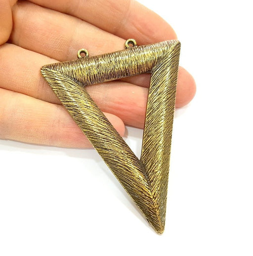 Triangle Pendant Antique Bronze Pendant (75x58mm) G7200