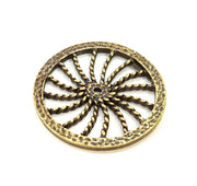 2 Antique Bronze Pendant Antique Bronze Medallion Pendant (33mm) G7201