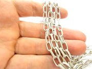 Silver Chain Antique Silver Plated Chain  1 Meter - 3.3 Feet (11x7 mm) G9560