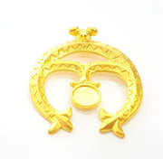 Gold Pendant Blank Gold Plated Pendant (62x53mm)  G7215