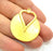 2 Heart Charms Gold Plated Charms (43x35mm)  G10806