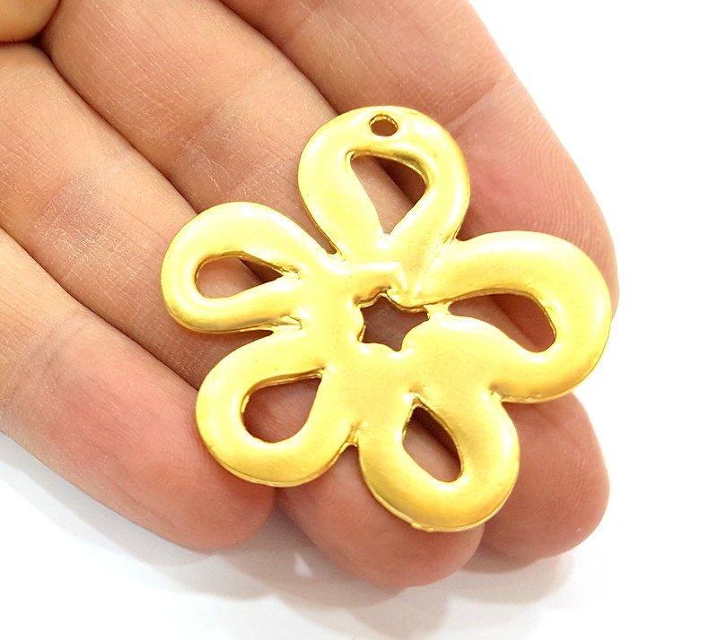 Gold Pendant Gold Plated Connector Pendant (44mm)  G7234