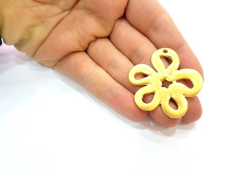 Gold Pendant Gold Plated Connector Pendant (44mm)  G7234