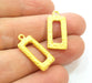 2 Gold Pendant Gold Plated Pendant (24x11mm)  G7236