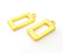 2 Gold Pendant Gold Plated Pendant (24x11mm)  G7236