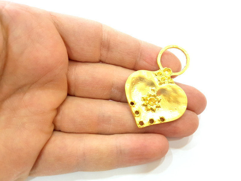 Gold Pendant Gold Plated Heart Pendant (50x34mm)  G9100