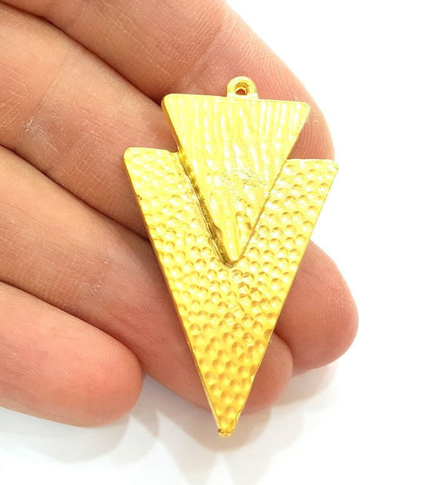 Gold Pendant Gold Plated Triangle Pendant (48x30mm)  G7240