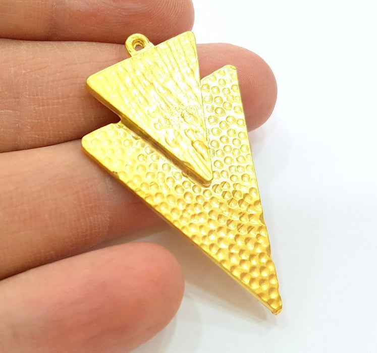 Gold Pendant Gold Plated Triangle Pendant (48x30mm)  G7240