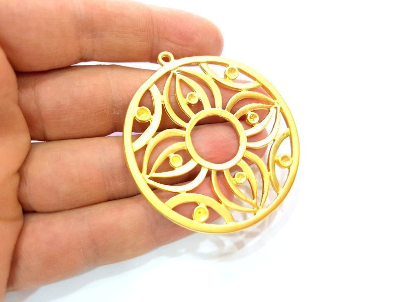 Gold Pendant Gold Plated Pendant (57mm)  G7242