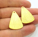 2 Gold Pendant Gold Plated Pendant (33x22mm)  G8453