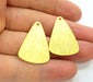 2 Gold Pendant Gold Plated Pendant (33x22mm)  G8453