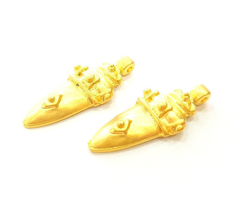 Gold Charm Gold Plated Charms (30x13mm)  G7247