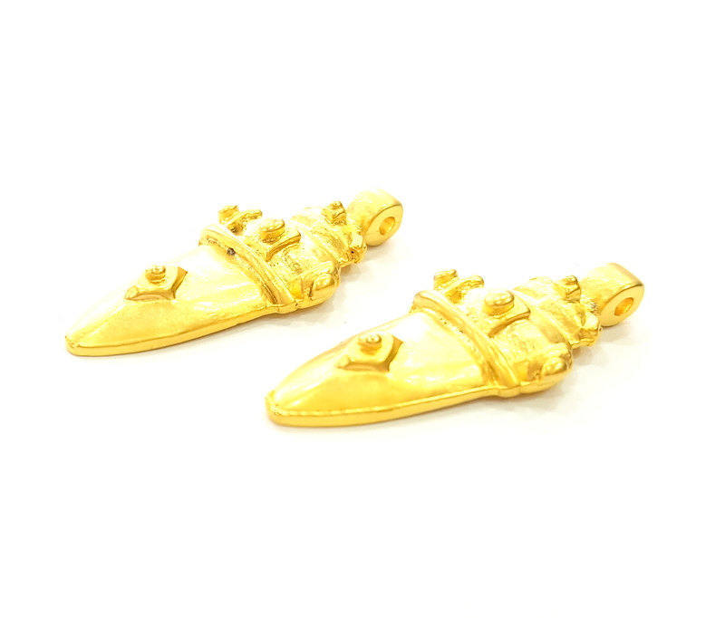 Gold Charm Gold Plated Charms (30x13mm)  G7247