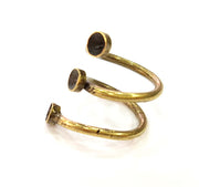 Antique Bronze Ring Blank Base Bezel Settings Cabochon Base Mountings Adjustable  (5mm blank ) Antique Bronze Plated Brass G7258