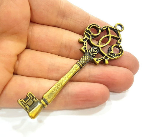Antique Bronze Pendant Antique Bronze Key Pendant (87x28mm) G7262