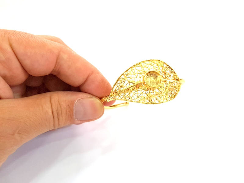 Gold Bangle Blanks Bracelet Blanks Cuff Blanks Adjustable Bracelet Blank Gold Plated Brass (10mm Blanks ) G7766