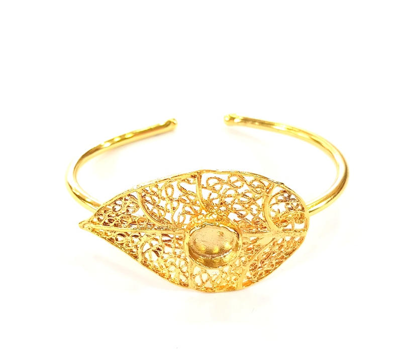 Gold Bangle Blanks Bracelet Blanks Cuff Blanks Adjustable Bracelet Blank Gold Plated Brass (10mm Blanks ) G7766