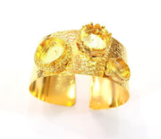 Gold Bangle Blanks Bracelet Blanks Hammered Cuff Blanks Adjustable Bracelet Blank Gold Plated Brass (16mm,16mm,10mm Blanks) G7768