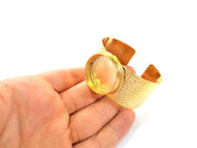 Gold Bangle Blanks Bracelet Blanks Hammered Cuff Blanks Adjustable Bracelet Blank Gold Plated Brass (30mm Blanks ) G7773