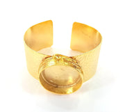 Gold Bangle Blanks Bracelet Blanks Hammered Cuff Blanks Adjustable Bracelet Blank Gold Plated Brass (30mm Blanks ) G7773