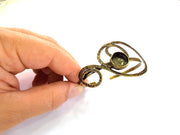 Bracelet Blanks Bangle Blanks Cuff Blanks Adjustable Bracelet Blank Antique Bronze Plated Brass ( 14mm Blanks ) G7775