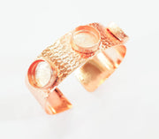 Rose Gold Bracelet Blanks Bangle Blanks Hammered Cuff Blanks Adjustable Bracelet Blank Rose Gold Plated Brass (14mm,14mm,14mm Blanks ) G7778