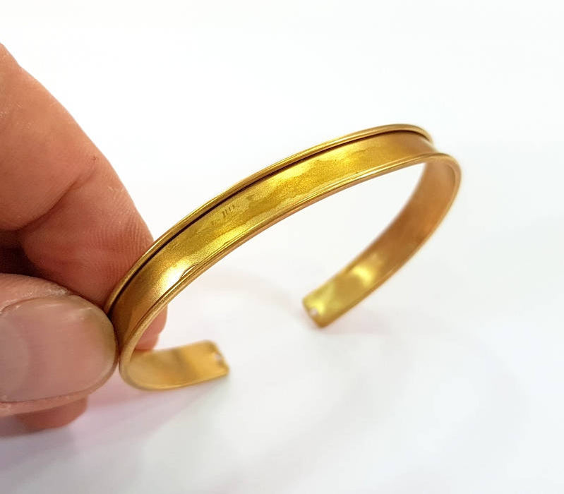 Raw Brass Bangle Blanks Bracelet Blanks Cuff Blanks Adjustable Bracelet Blank ( 10mm ) G7780