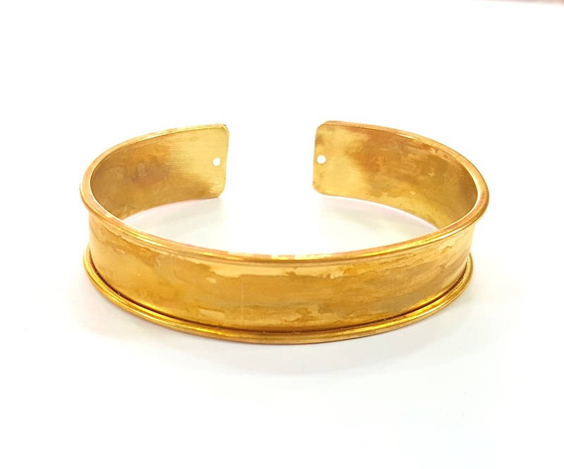 Raw Brass Bangle Blanks Bracelet Blanks Cuff Blanks Adjustable Bracelet Blank ( 15mm ) G7781