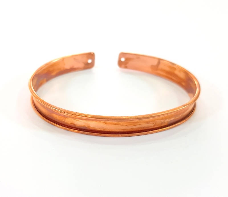 Raw Copper Bracelet Blanks Bangle Blanks Cuff Blanks Adjustable Bracelet Blank ( 10mm ) G7782