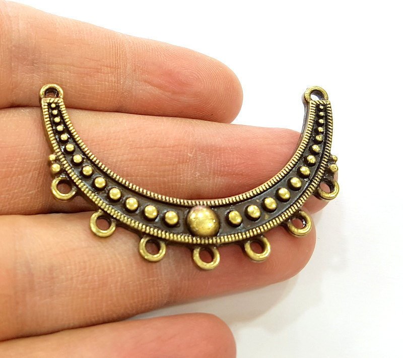 Antique Bronze Pendant Connector (55x33mm) G7279