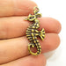 4 Seahorse Charm Antique Bronze Charm (42x18mm) G7287