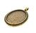 Antique Bronze Pendant Blank Bezel Base Setting Necklace Blank Mountings  (39x29mm blank) G13928