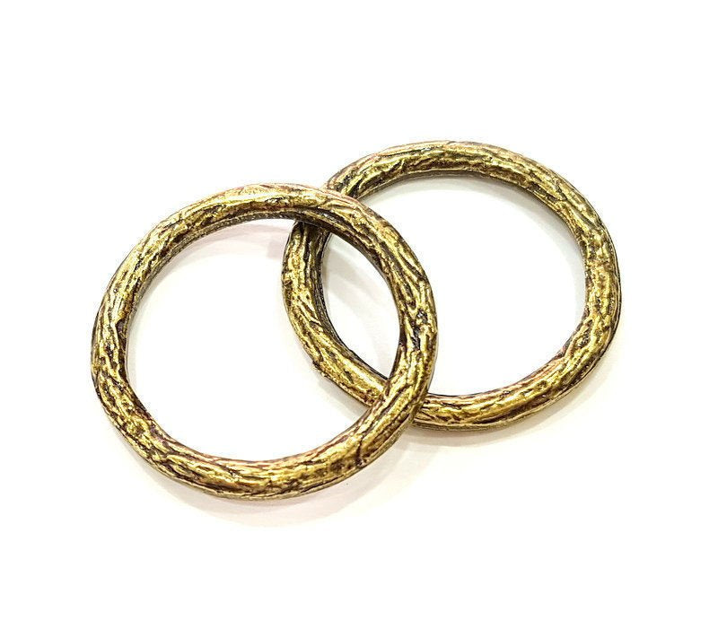 2 Circle Connector Antique Bronze (32mm) G7292