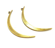 Moon Charm Crescent Charm Antique Bronze Pendant (59x6mm) G7294