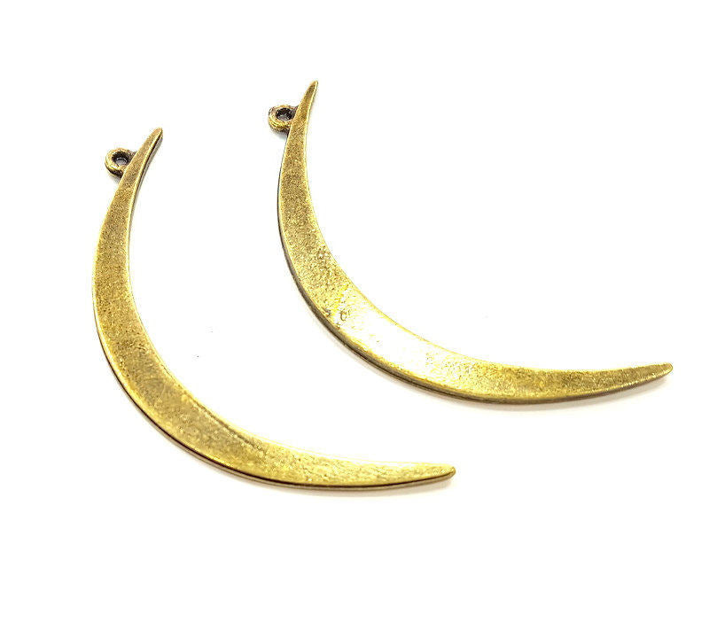 Moon Charm Crescent Charm Antique Bronze Pendant (59x6mm) G7294