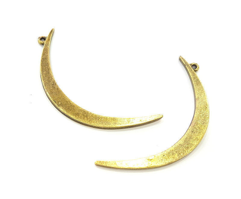 Moon Charm Crescent Charm Antique Bronze Pendant (59x6mm) G7294