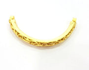 Gold Bangle Component Bracelet Components Pendant, Gold Plated Brass G7784