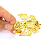 Gold Bangle Blanks Bracelet Blanks Hammered Cuff Blanks Adjustable Bracelet Blank Gold Plated Brass (14mm Blanks ) G7787