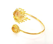 Gold Bangle Blanks Bracelet Blanks Cuff Blanks Adjustable Bracelet Blank Gold Plated Brass (18mm and 10mm Blanks ) G7789