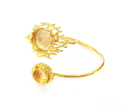 Gold Bangle Blanks Bracelet Blanks Cuff Blanks Adjustable Bracelet Blank Gold Plated Brass (18mm and 10mm Blanks ) G7789