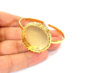Gold Bangle Blanks Bracelet Blanks Cuff Blanks Adjustable Bracelet Blank Gold Plated Brass (30mm Blanks ) G7791