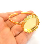 Gold Bangle Blanks Bracelet Blanks Cuff Blanks Adjustable Bracelet Blank Gold Plated Brass (30mm Blanks ) G7791