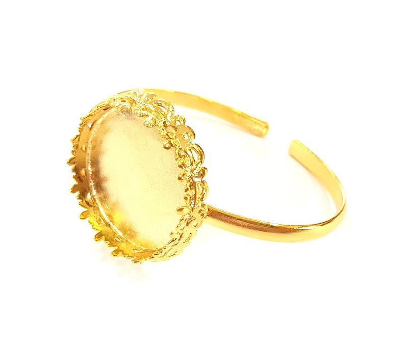 Gold Bangle Blanks Bracelet Blanks Cuff Blanks Adjustable Bracelet Blank Gold Plated Brass (30mm Blanks ) G7791